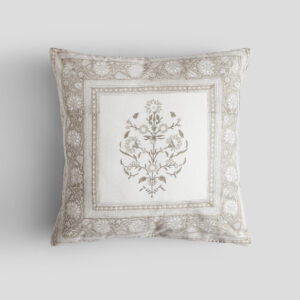 Ivory Hand Block Printed Cushion Cover